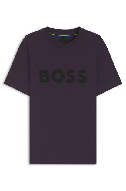 Boss Green Iconic Zone Tee - Dark Purple Denim Exchange