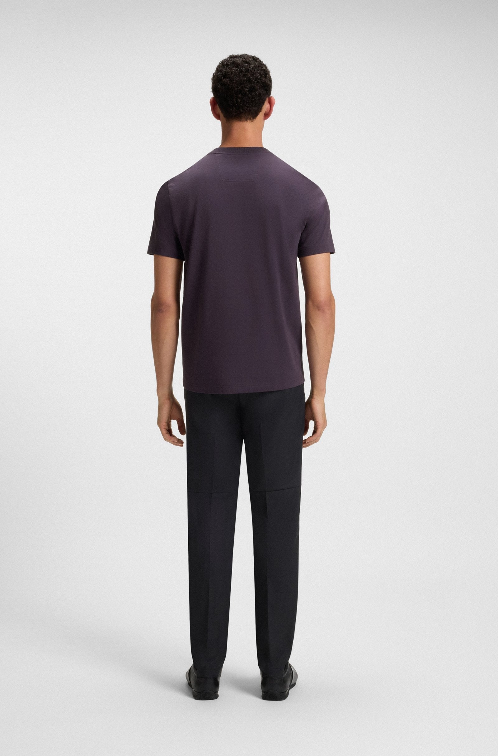 Boss Green Iconic Zone Tee - Dark Purple Denim Exchange