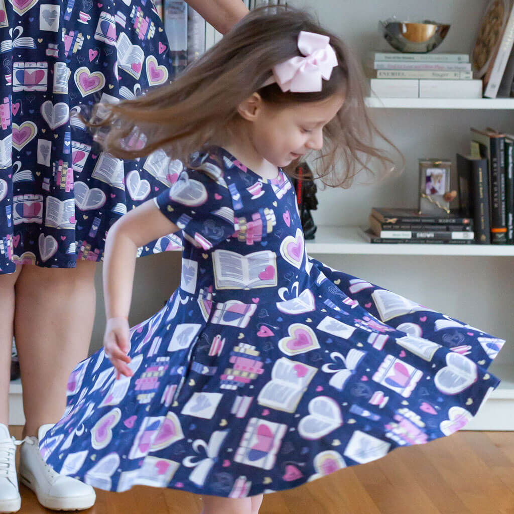 "Love Letters" Books Super Twirler Dress with Pockets Princess Awesome & Boy Wonder