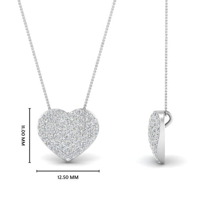 Heart Cluster Diamond Pendant Fascinating Diamonds