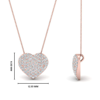 Heart Cluster Diamond Pendant Fascinating Diamonds