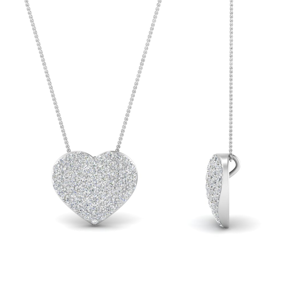 Heart Cluster Diamond Pendant Fascinating Diamonds
