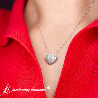 Heart Cluster Diamond Pendant Fascinating Diamonds