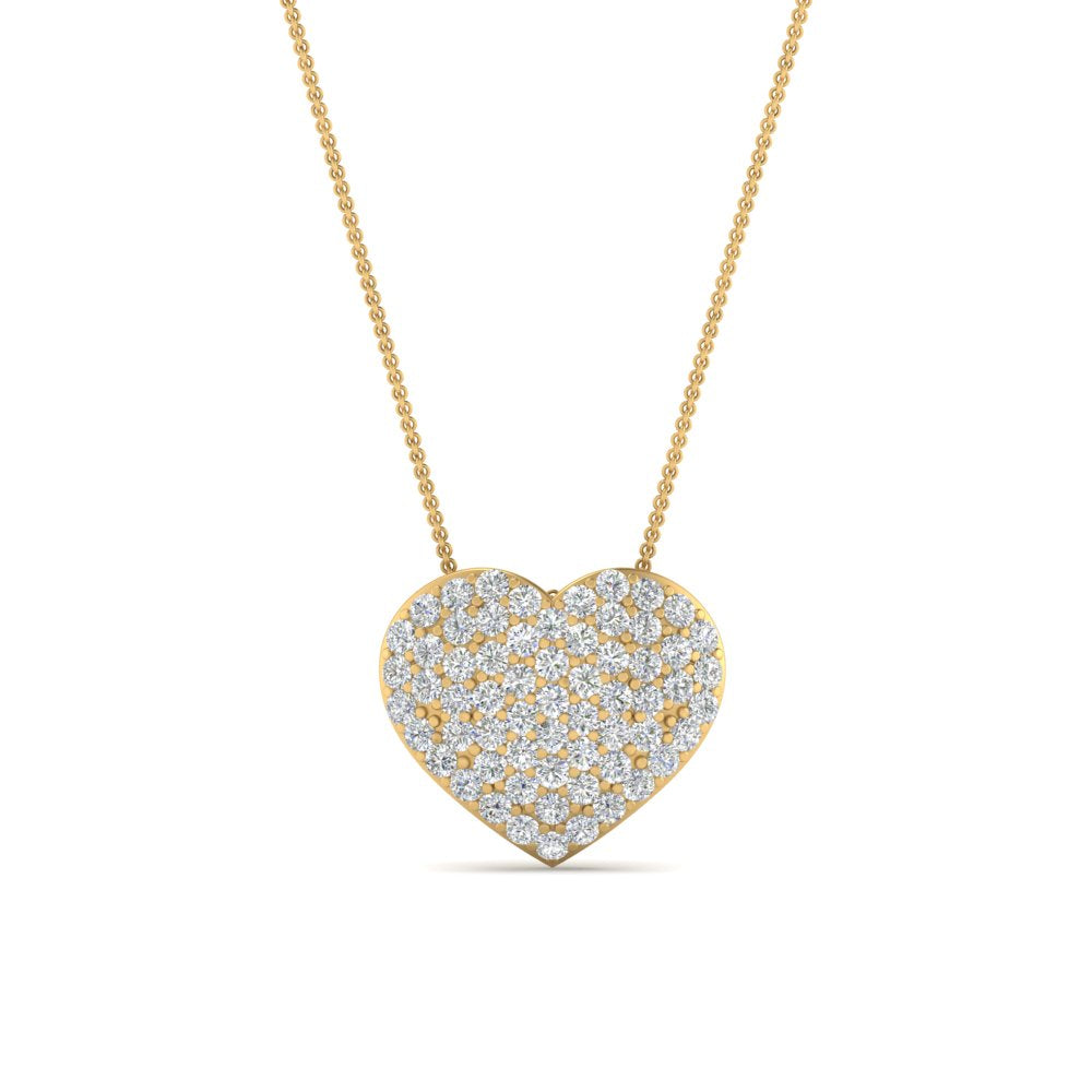 Heart Cluster Diamond Pendant Fascinating Diamonds
