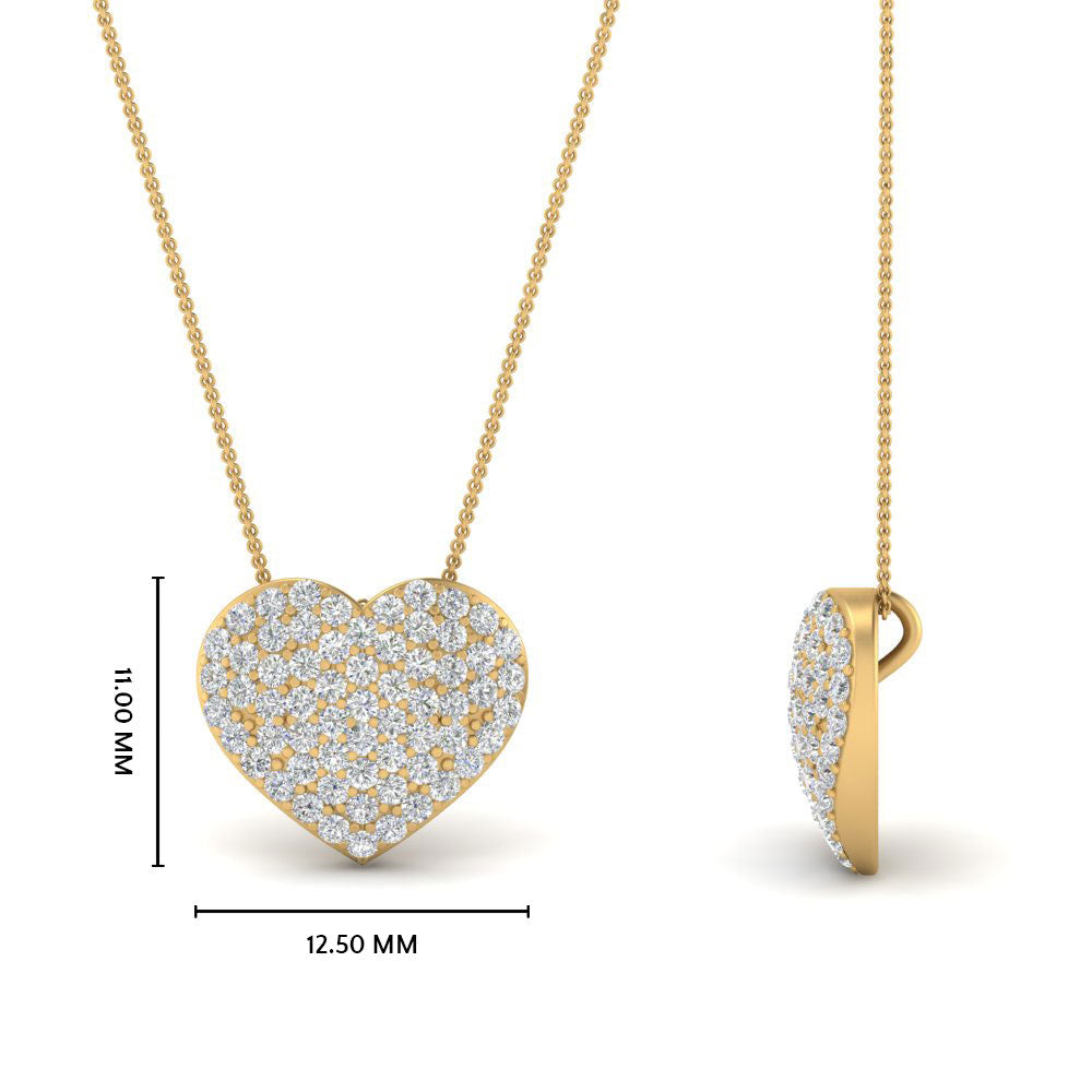 Heart Cluster Diamond Pendant Fascinating Diamonds