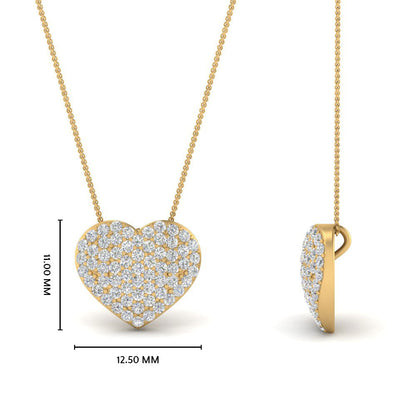 Heart Cluster Diamond Pendant Fascinating Diamonds
