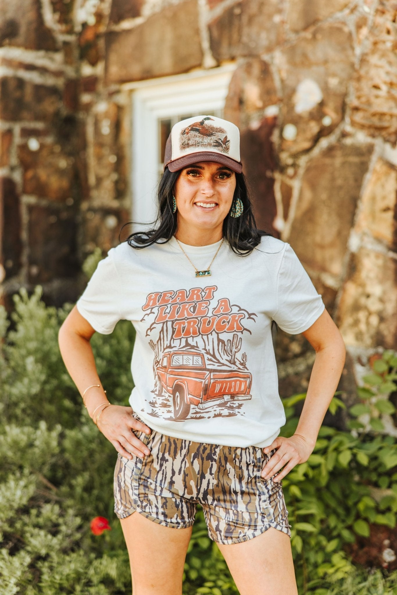 Heart Like A Truck Graphic Tee - Coral Wild Junkie