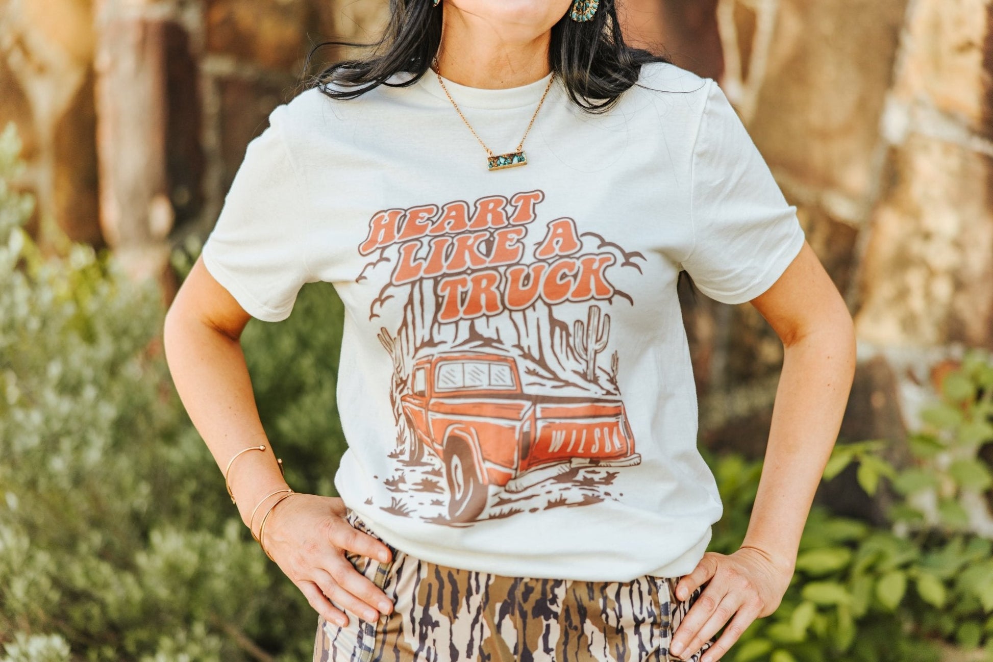 Heart Like A Truck Graphic Tee - Coral Wild Junkie