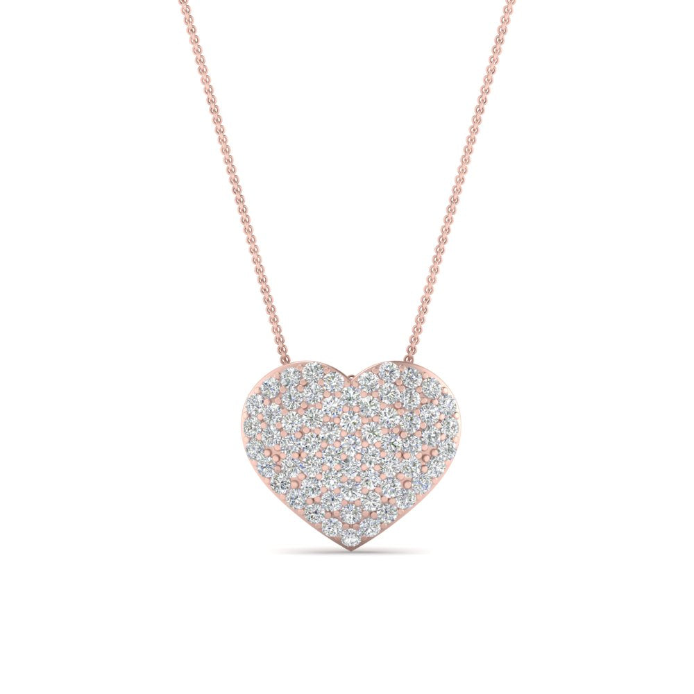 Heart Cluster Diamond Pendant Fascinating Diamonds
