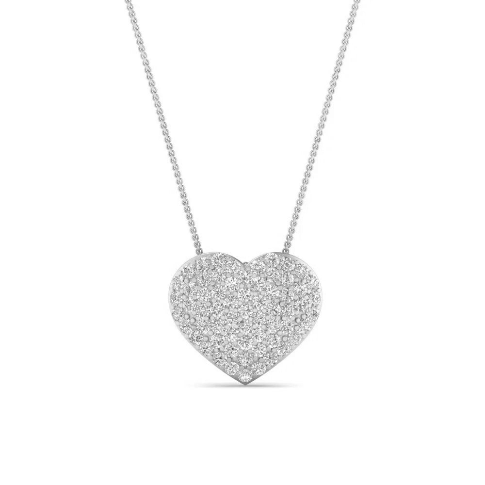 Heart Cluster Diamond Pendant Fascinating Diamonds