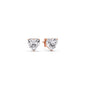 Heart Shaped 3 Prong Basket Stud Earring Fascinating Diamonds