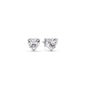 Heart Shaped 3 Prong Basket Stud Earring Fascinating Diamonds