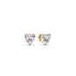 Heart Shaped 3 Prong Basket Stud Earring Fascinating Diamonds