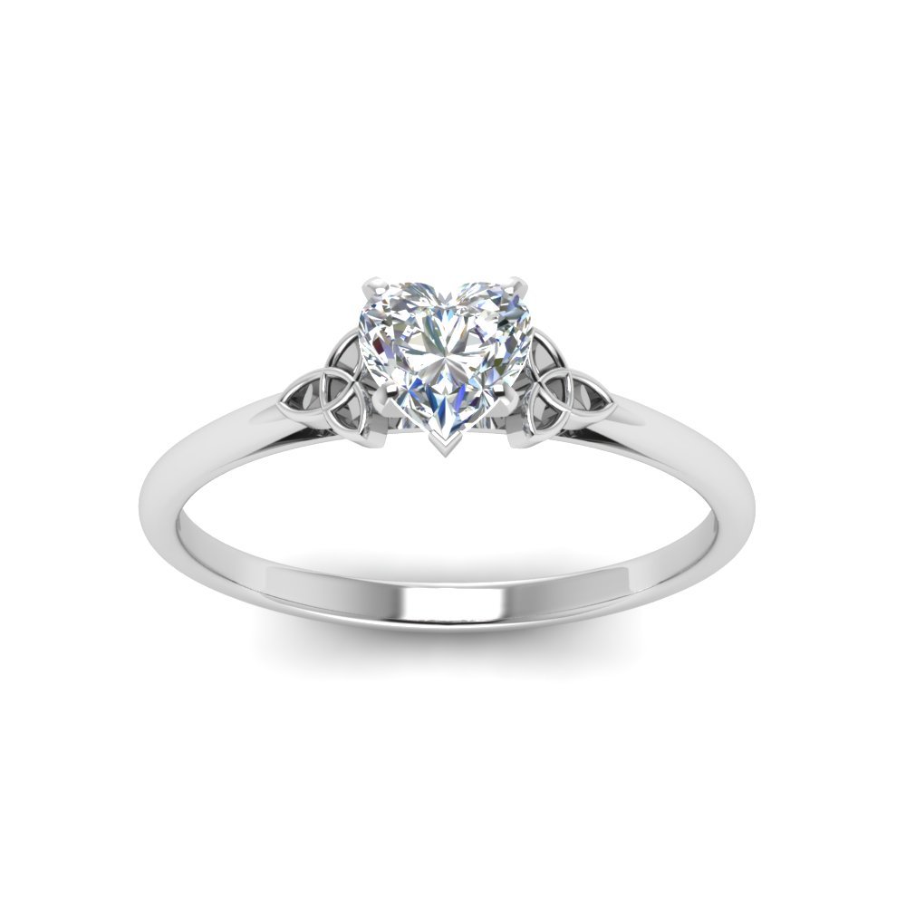 Heart Shaped Celtic Solitaire Engagement Ring Fascinating Diamonds