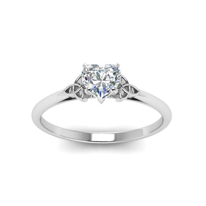 Heart Shaped Celtic Solitaire Engagement Ring Fascinating Diamonds
