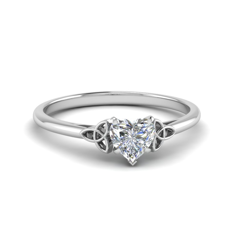 Heart Shaped Celtic Solitaire Engagement Ring Fascinating Diamonds