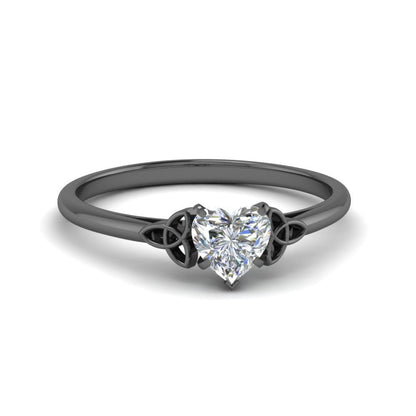 Heart Shaped Celtic Solitaire Engagement Ring Fascinating Diamonds