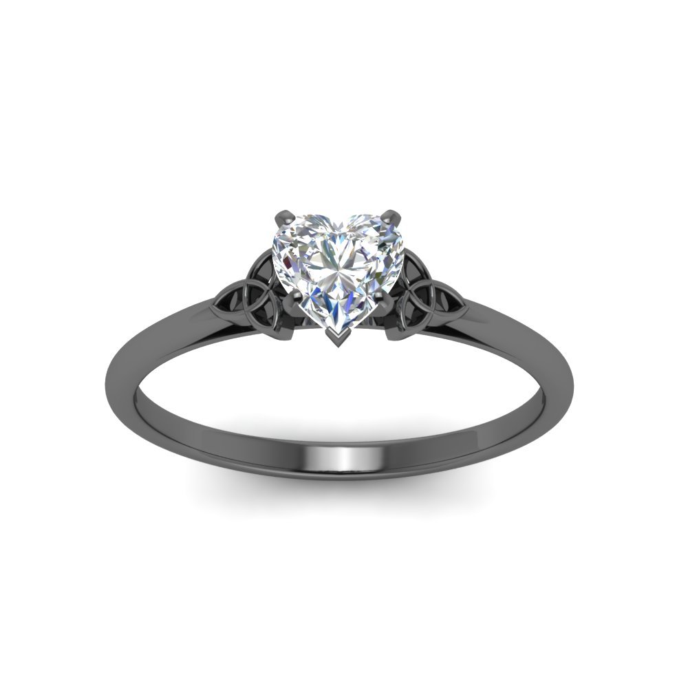 Heart Shaped Celtic Solitaire Engagement Ring Fascinating Diamonds