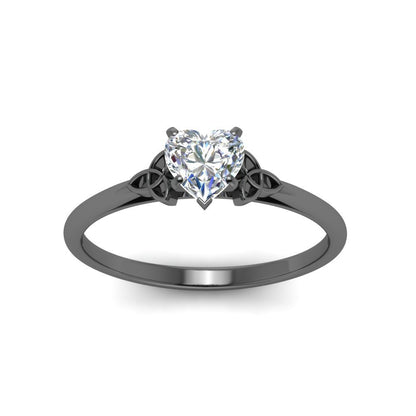 Heart Shaped Celtic Solitaire Engagement Ring Fascinating Diamonds