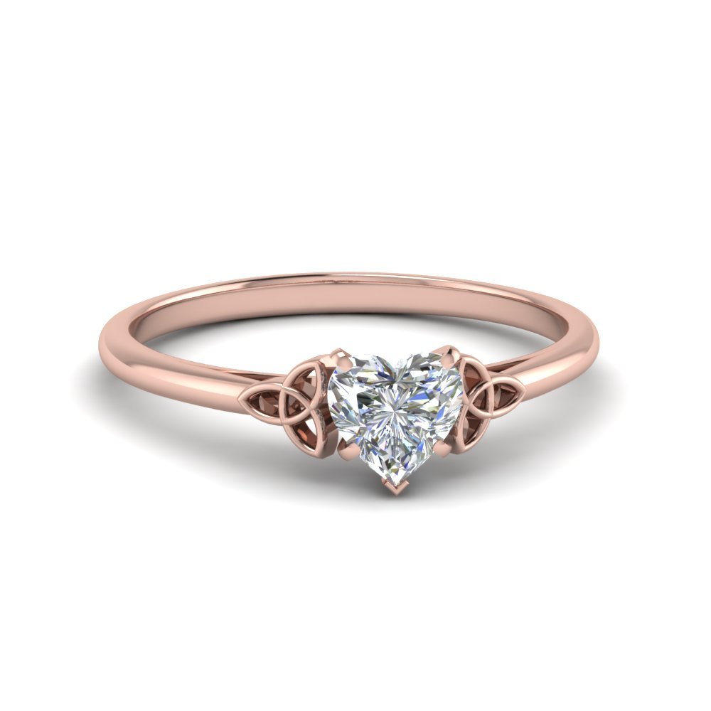 Heart Shaped Celtic Solitaire Engagement Ring Fascinating Diamonds
