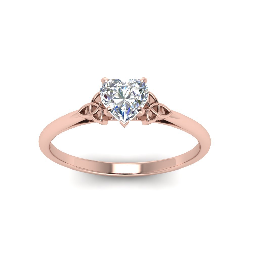 Heart Shaped Celtic Solitaire Engagement Ring Fascinating Diamonds