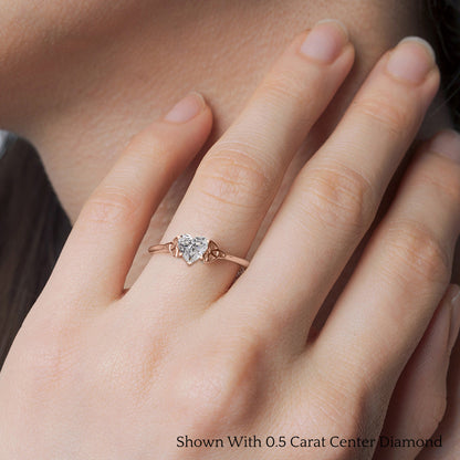 Heart Shaped Celtic Solitaire Engagement Ring Fascinating Diamonds