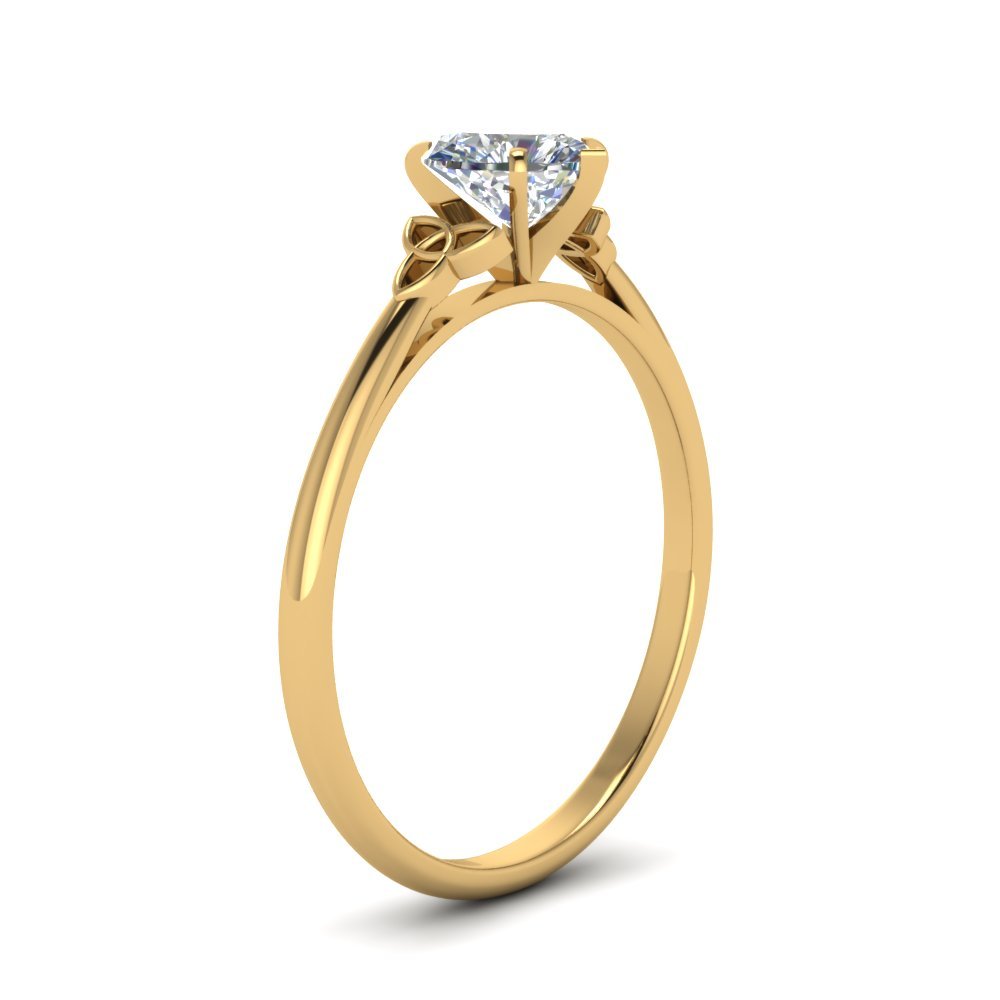 Heart Shaped Celtic Solitaire Engagement Ring Fascinating Diamonds