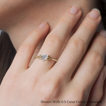 Heart Shaped Celtic Solitaire Engagement Ring Fascinating Diamonds