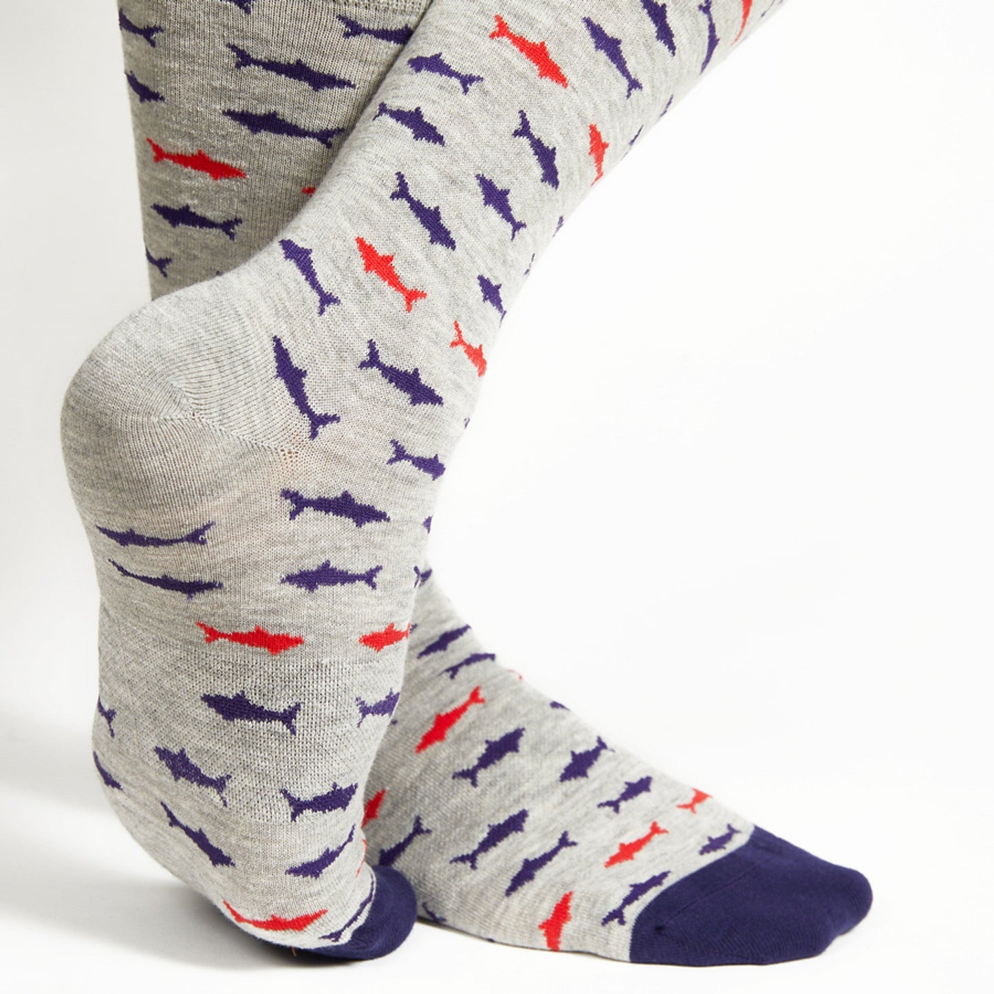 Heather Grey Sharks  - Dress Socks DeadSoxy