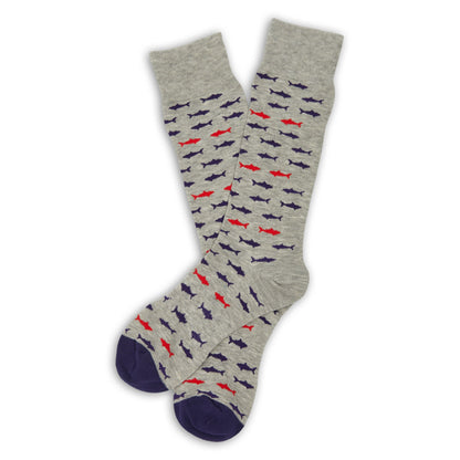 Heather Grey Sharks  - Dress Socks DeadSoxy
