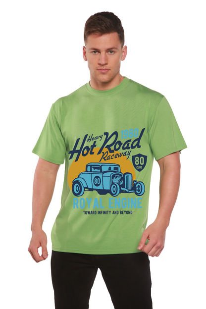 Heavy Hot Road Men's Bamboo Viscose/Organic Cotton Short Sleeve Graphic T-Shirt Spun Bamboo