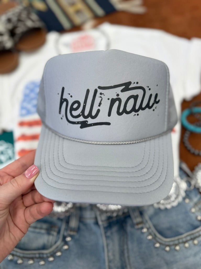 Hell Naw Trucker Hat Wild Junkie