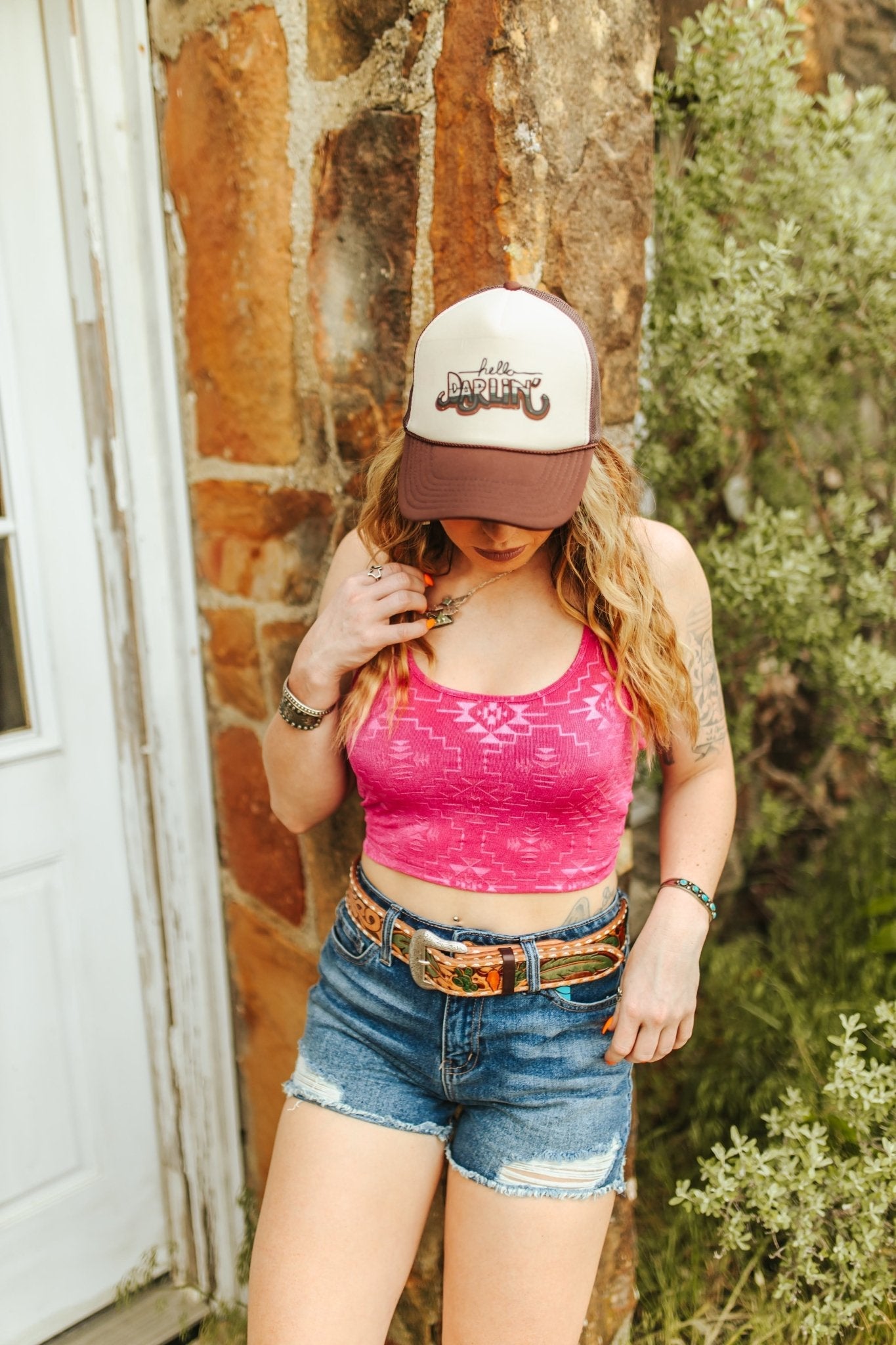 Hello Darlin' Trucker Hat Wild Junkie