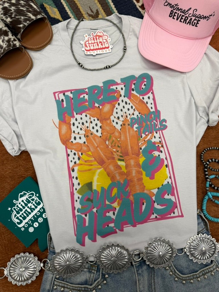 Here To Pinch Tails And Suck Heads Graphic Tee Wild Junkie