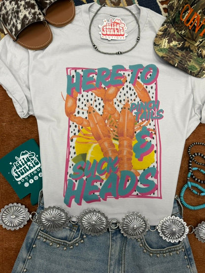 Here To Pinch Tails And Suck Heads Graphic Tee Wild Junkie