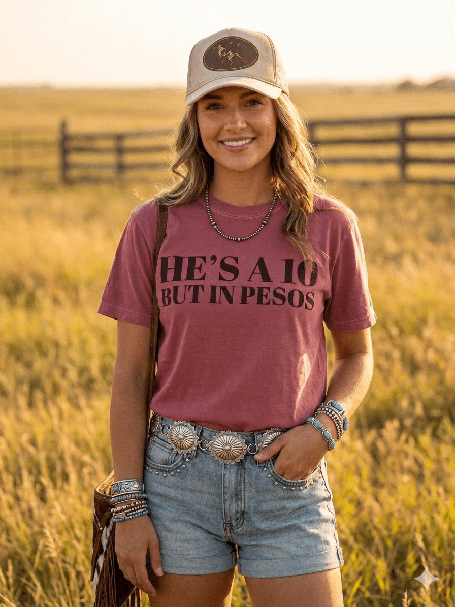 He's A 10 But In Pesos Graphic Tee Wild Junkie