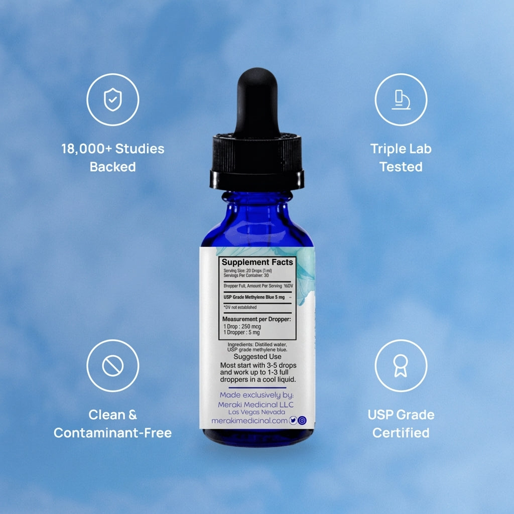 Meraki Blu USP Grade Methylene Blue 150mg Meraki Medicinal