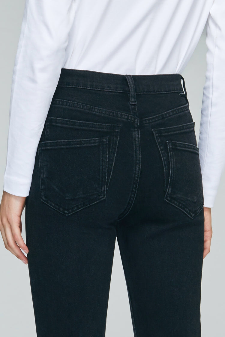 Two Shots High Rise Straight Crop Jeans HJ013 Hey Joanie