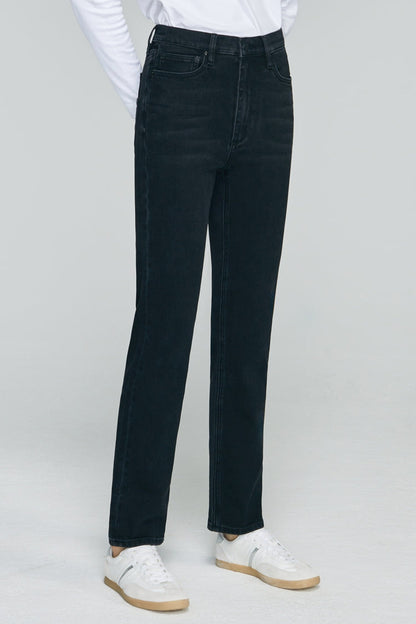 Two Shots High Rise Straight Crop Jeans HJ013 Hey Joanie
