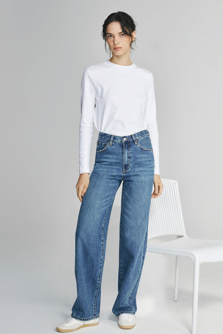 Coney Island Whitefish High Rise Wide Jeans HJ007 Hey Joanie