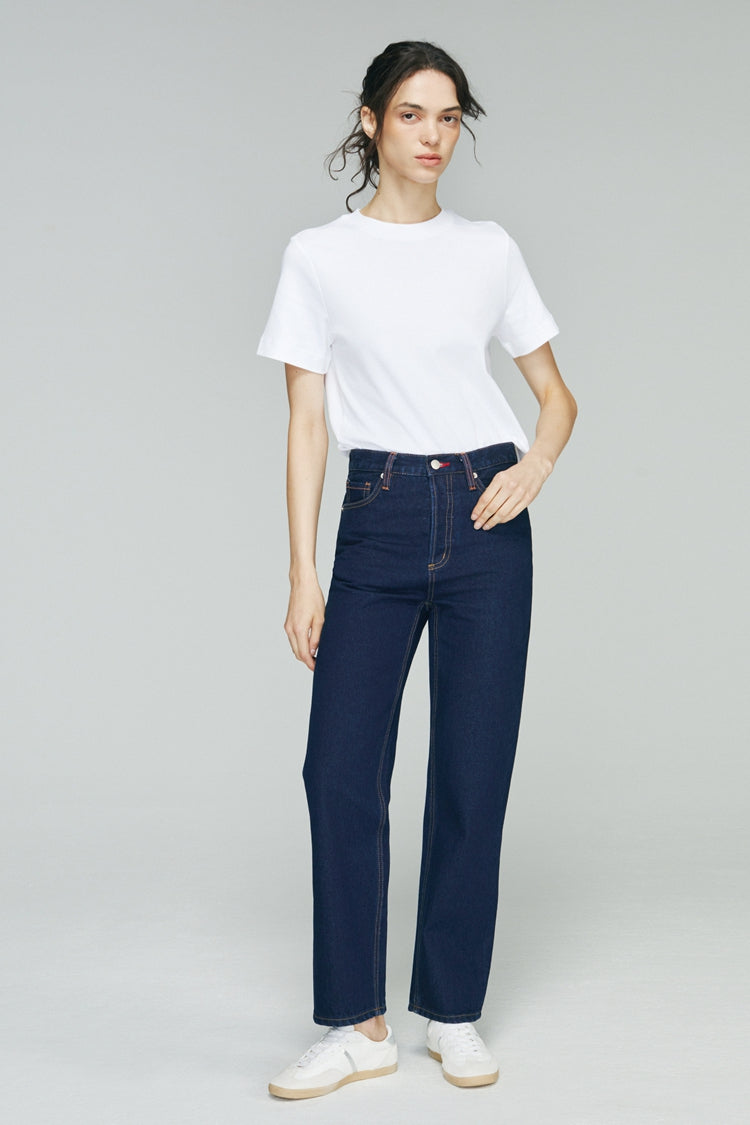 Manhattan High Rise Straight Ankle Jeans HJ160 Hey Joanie