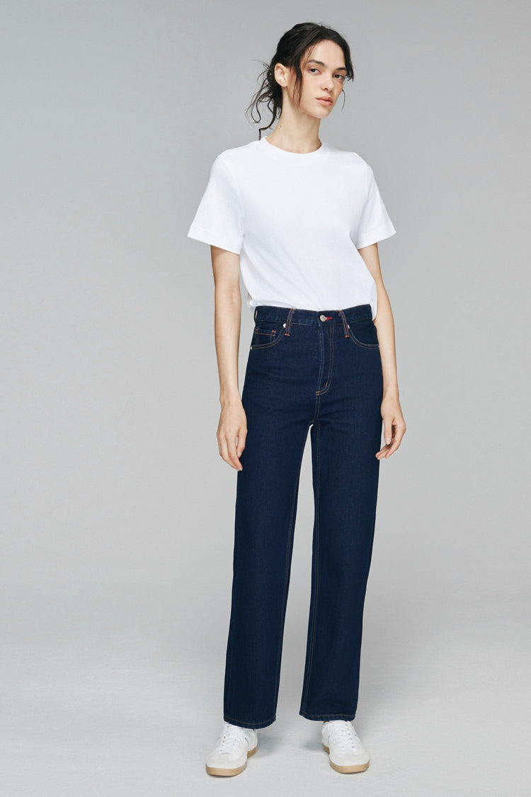 Manhattan High Rise Straight Ankle Jeans HJ160 Hey Joanie