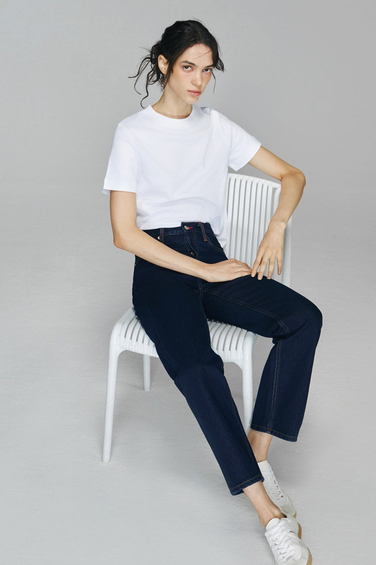 Manhattan High Rise Straight Ankle Jeans HJ160 Hey Joanie