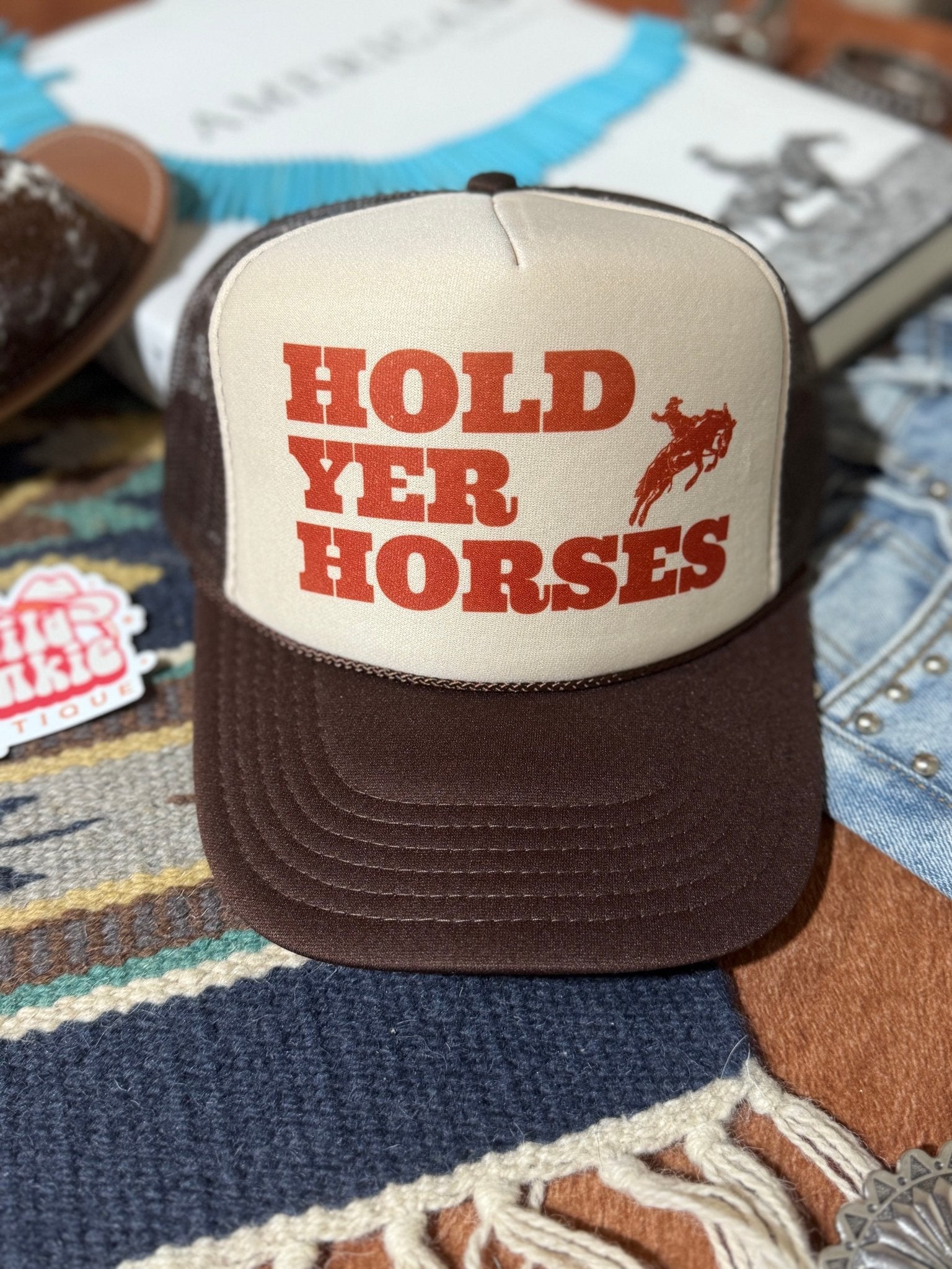 Hold Yer Horses Trucker Hat Wild Junkie