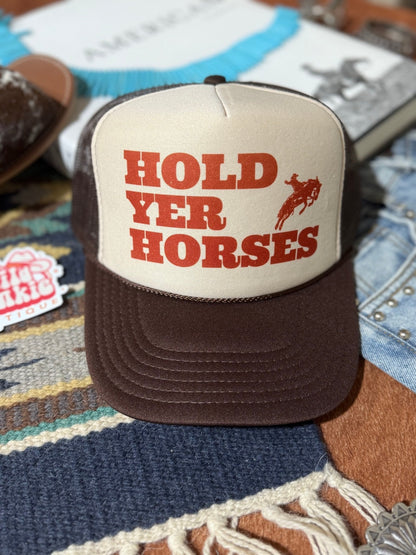 Hold Yer Horses Trucker Hat Wild Junkie