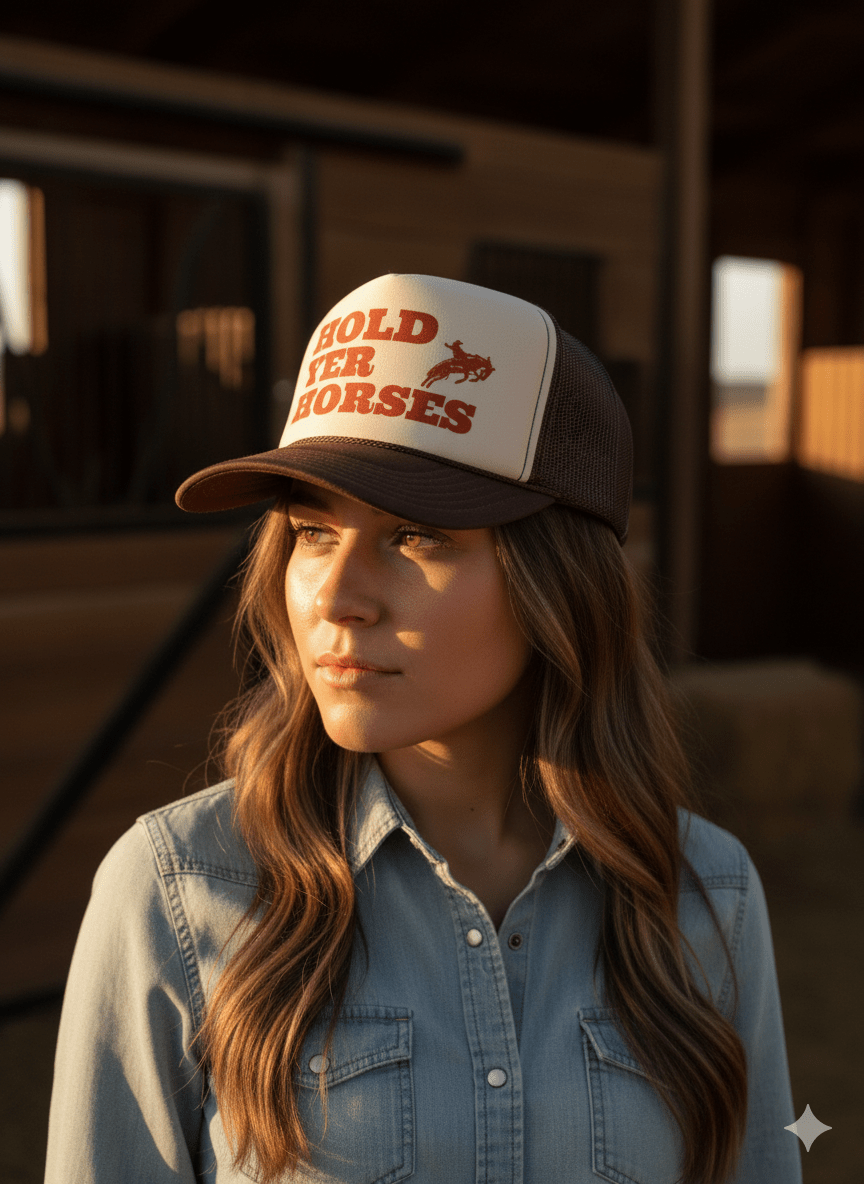 Hold Yer Horses Trucker Hat Wild Junkie