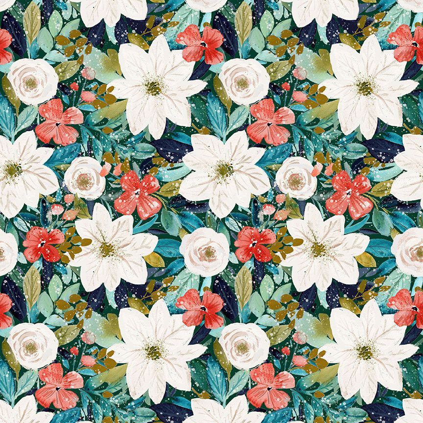 Winter Floral Vintage Dress Retrolicious