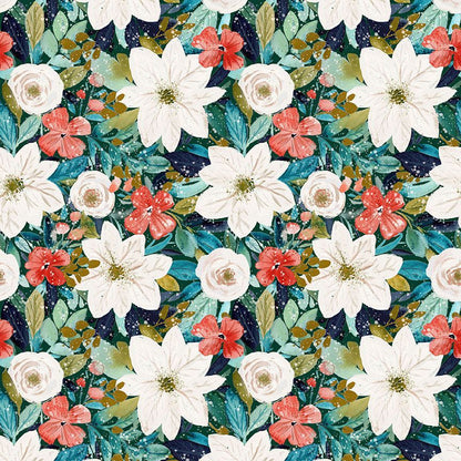 Winter Floral Vintage Dress Retrolicious