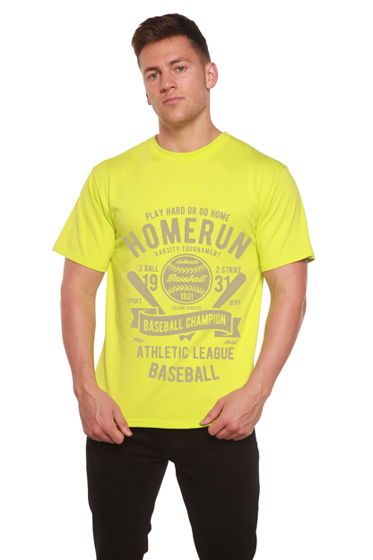Homerun Baseball Men's Bamboo Viscose/Organic Cotton Short Sleeve Graphic T-Shirt Spun Bamboo