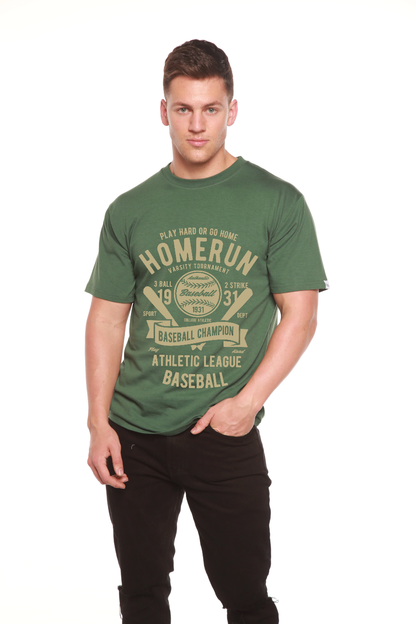 Homerun Baseball Men's Bamboo Viscose/Organic Cotton Short Sleeve Graphic T-Shirt Spun Bamboo